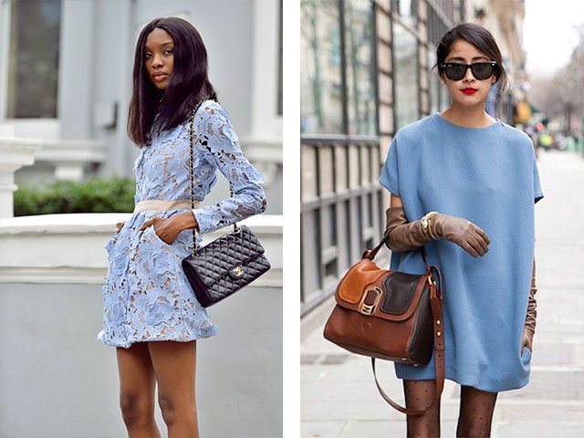 A blue dress with what to wear