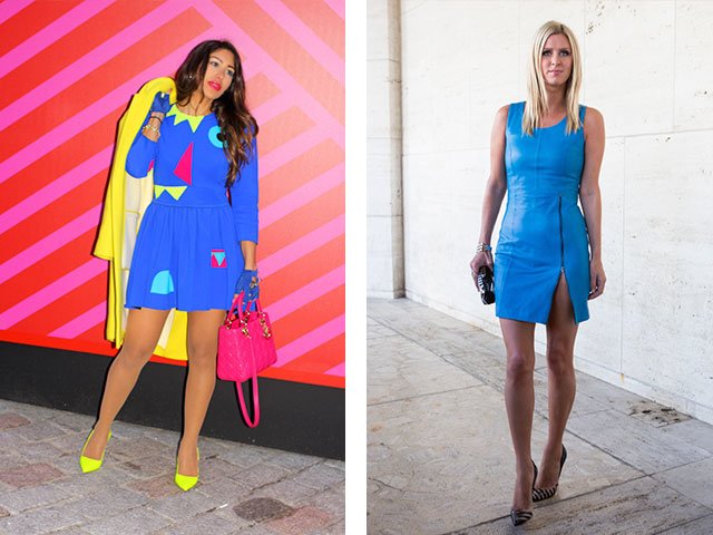 A blue dress with what to wear