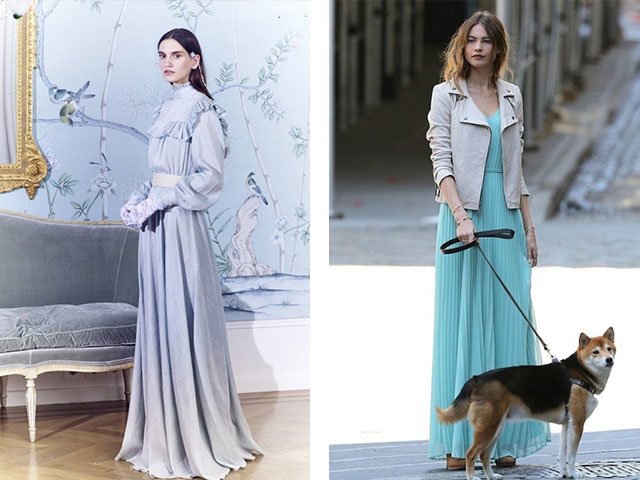 A blue dress with what to wear