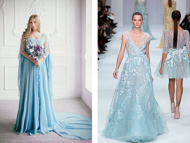 A blue dress with what to wear