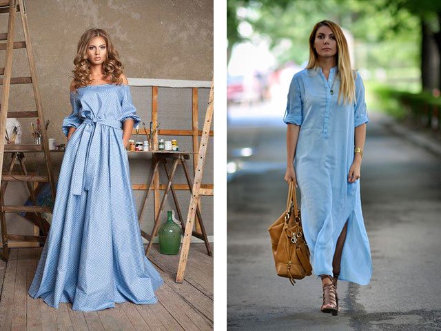 A blue dress with what to wear