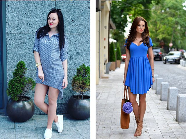 A blue dress with what to wear