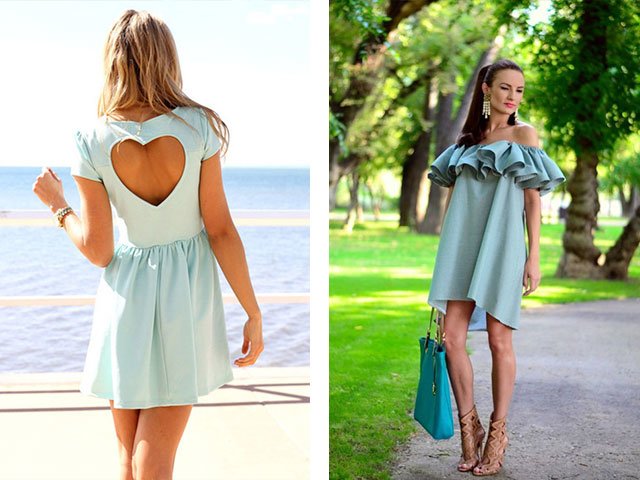 A blue dress with what to wear