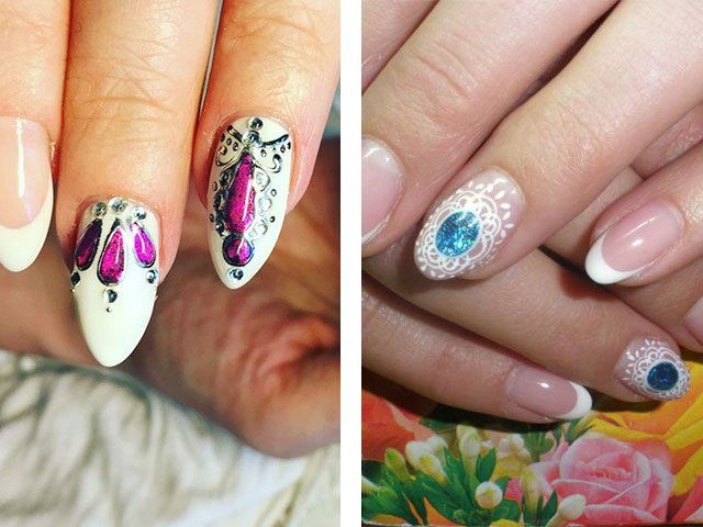 Nail art liquid stones photo