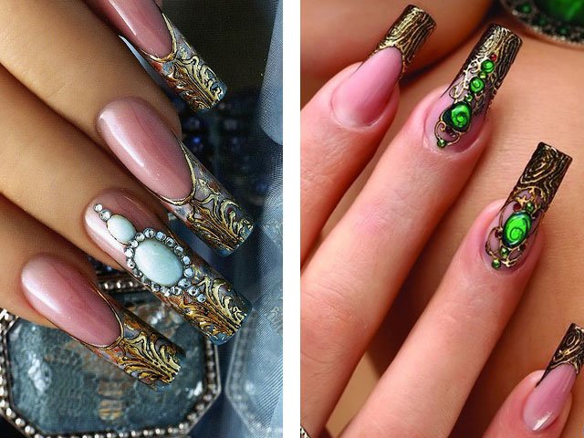 Nail art liquid stones photo