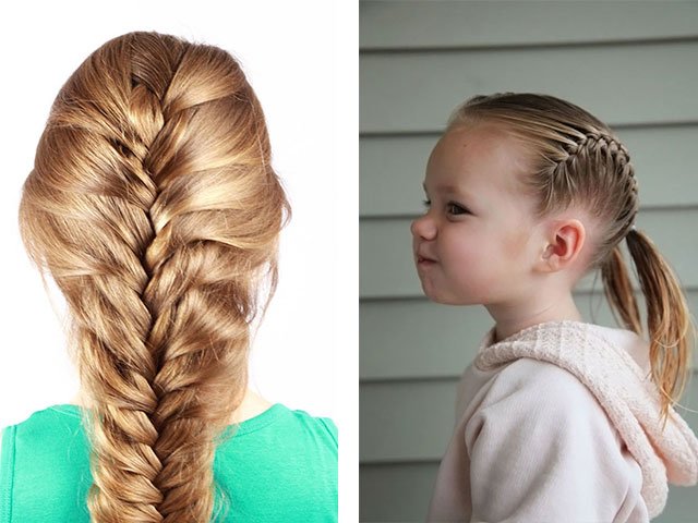 Weaving beautiful braids for girls for different hair lengths