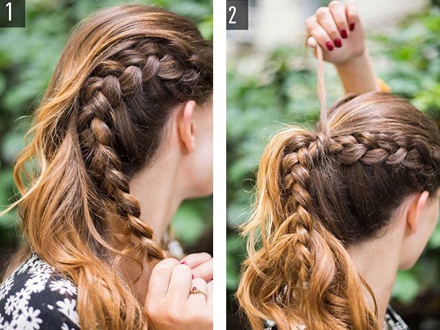 Weaving beautiful braids for girls for different hair lengths