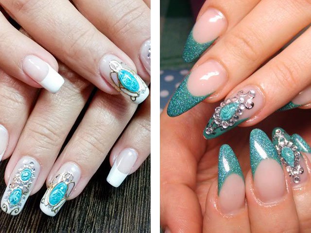 Nail art liquid stones photo