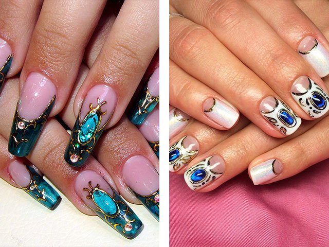 Nail art liquid stones photo