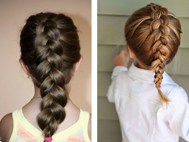 Weaving beautiful braids for girls for different hair lengths