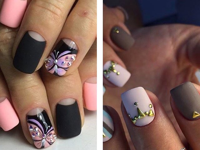 Matte nails: design in the photo (2018)