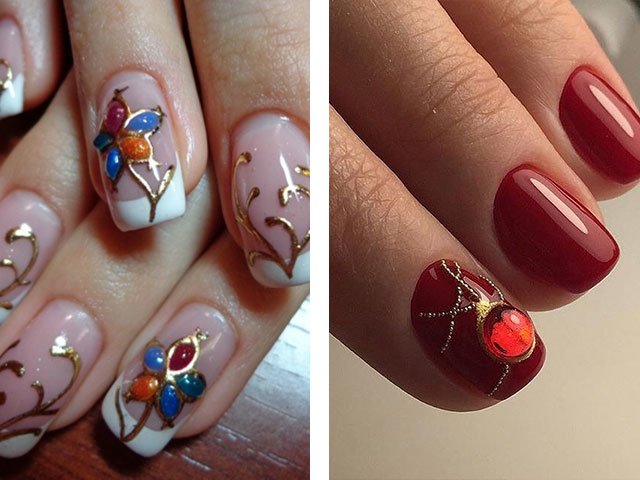 Nail art liquid stones photo