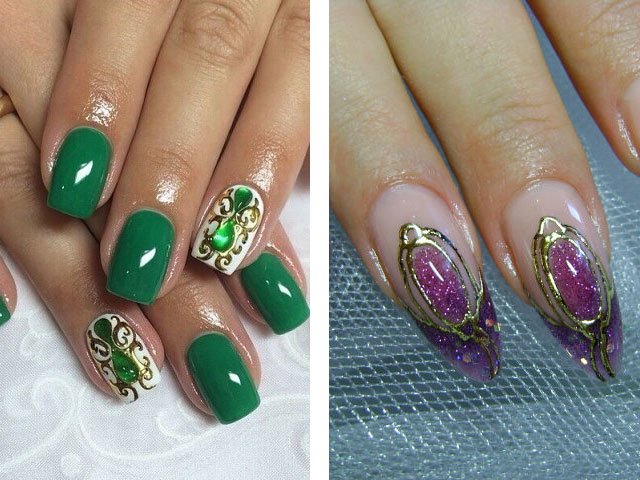 Nail art liquid stones photo