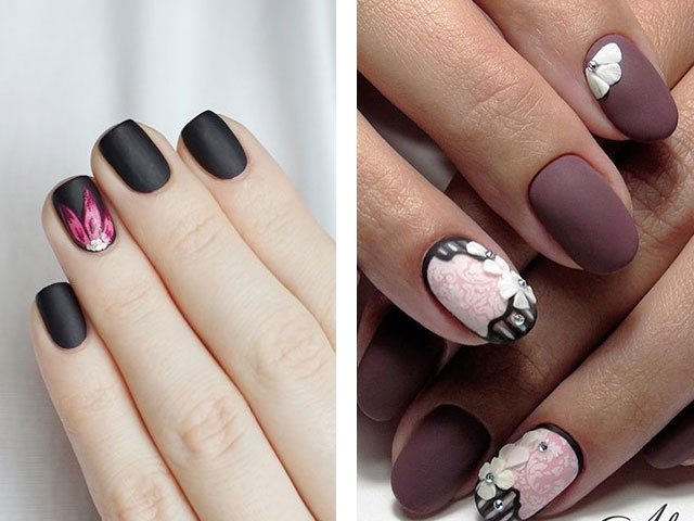 Matte nails: design in the photo (2018)