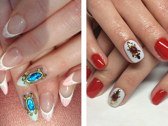 Nail art liquid stones photo