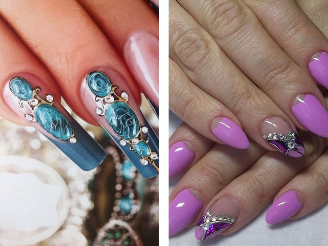 Nail art liquid stones photo