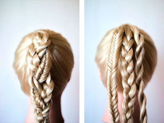 Weaving beautiful braids for girls for different hair lengths