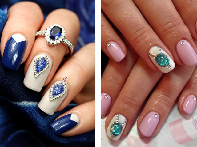 Nail art liquid stones photo