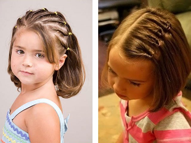 Weaving beautiful braids for girls for different hair lengths