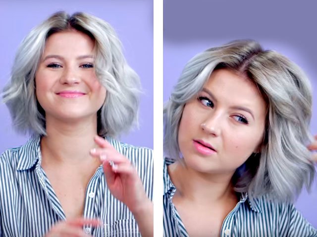 Laying on long medium and short hair at home