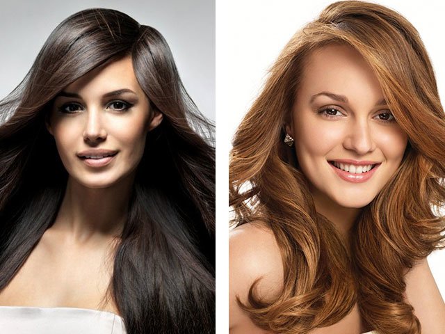 Laying on long medium and short hair at home