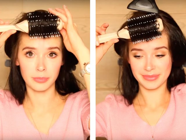 Laying on long medium and short hair at home