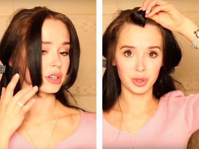 Laying on long medium and short hair at home