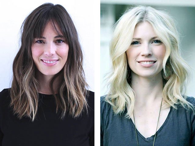 Laying on long medium and short hair at home