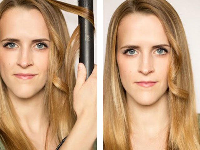 Laying on long medium and short hair at home