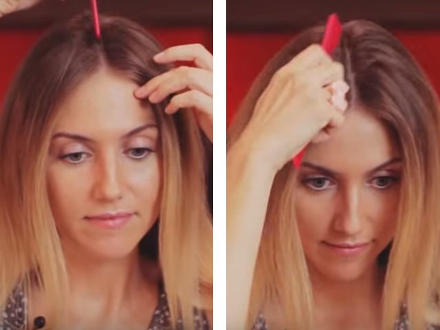 Laying on long medium and short hair at home