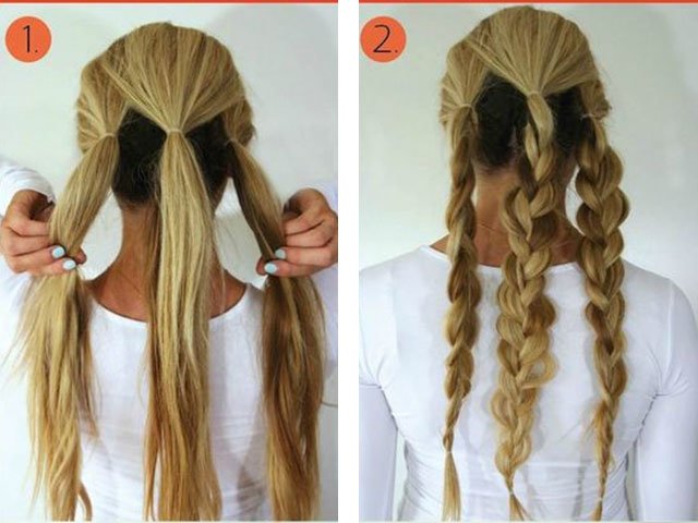 DIY hairstyles for middle hair