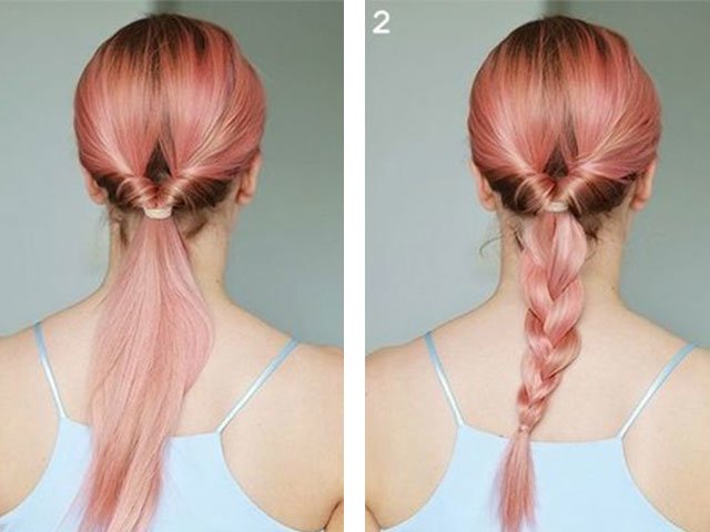 DIY hairstyles for middle hair