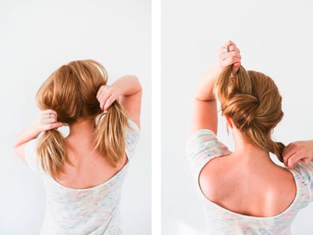 DIY hairstyles for middle hair