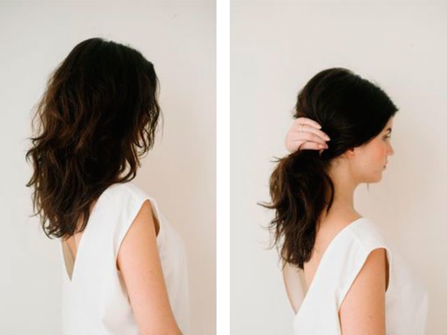 DIY hairstyles for middle hair
