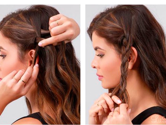 DIY hairstyles for middle hair
