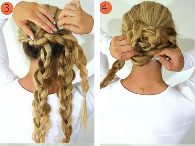 DIY hairstyles for middle hair