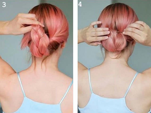 DIY hairstyles for middle hair