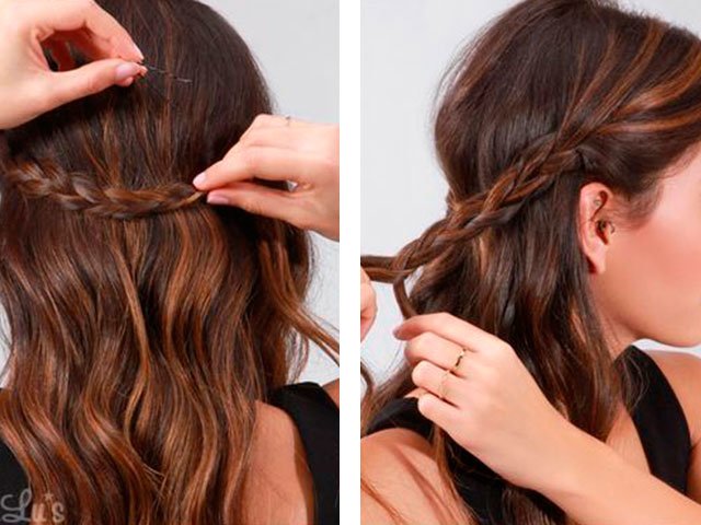 DIY hairstyles for middle hair