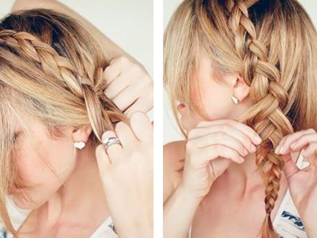 DIY hairstyles for middle hair
