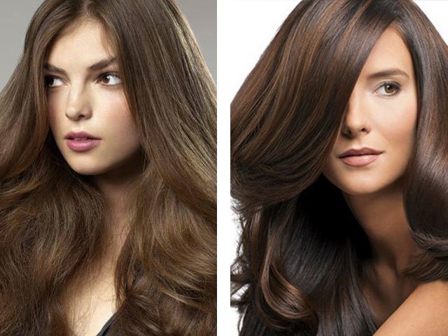 Beautiful brown hair color photo