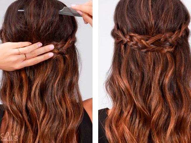 DIY hairstyles for middle hair
