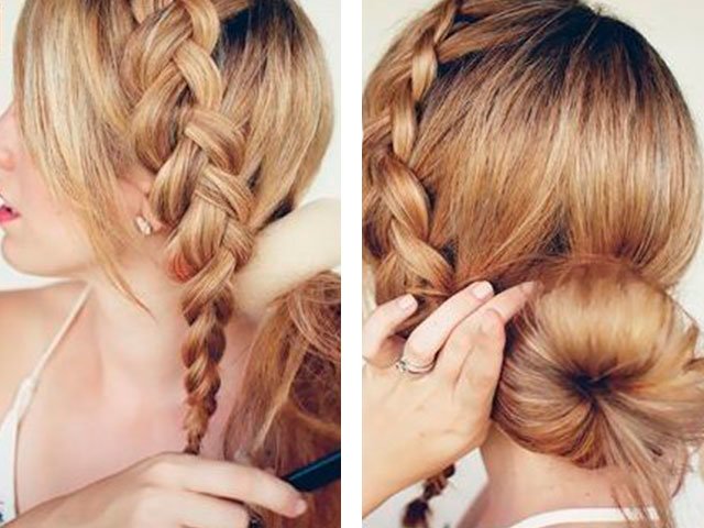 DIY hairstyles for middle hair