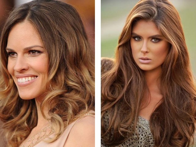 Beautiful brown hair color photo