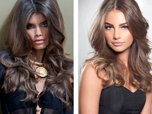 Beautiful brown hair color photo