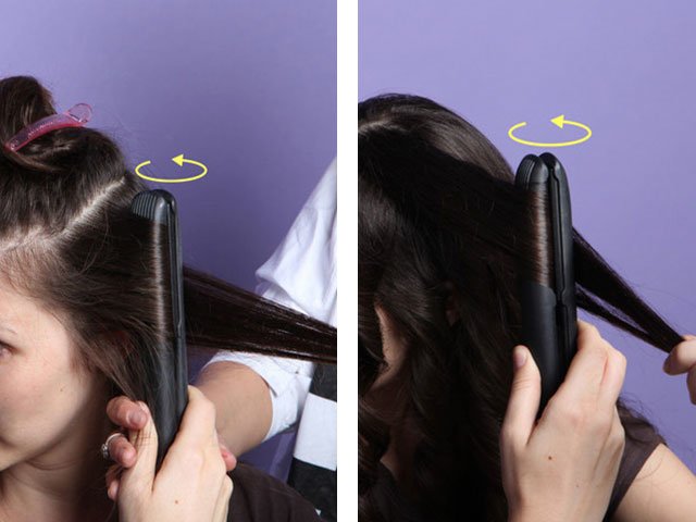 Medium hair styling at home