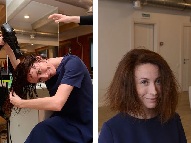 Medium hair styling at home