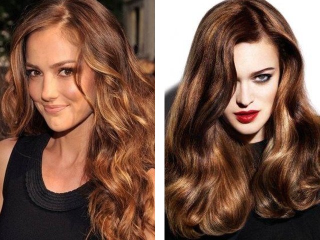 Beautiful brown hair color photo