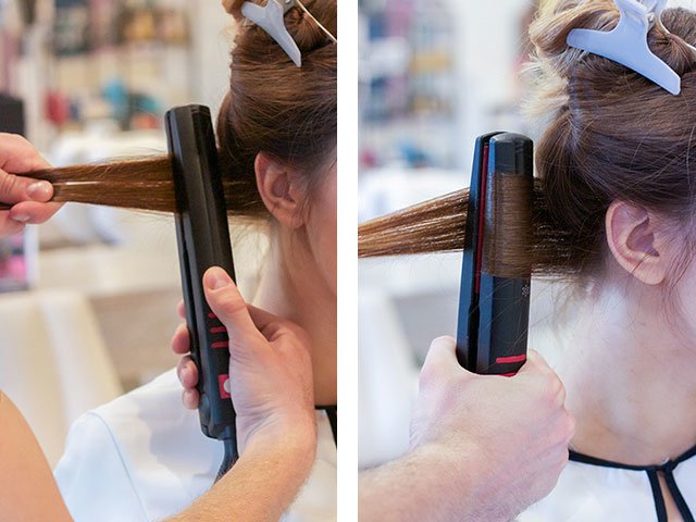 Medium hair styling at home