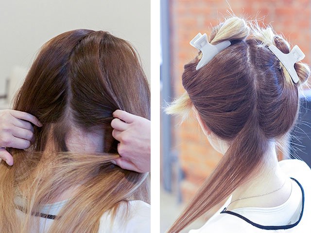 Medium hair styling at home