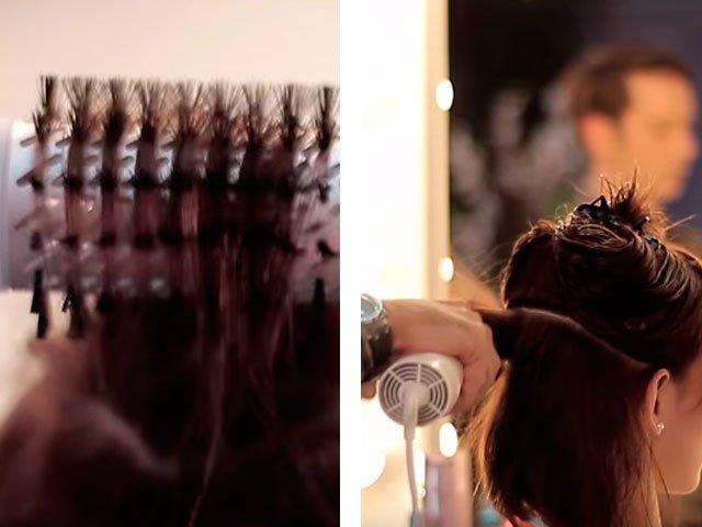 Medium hair styling at home